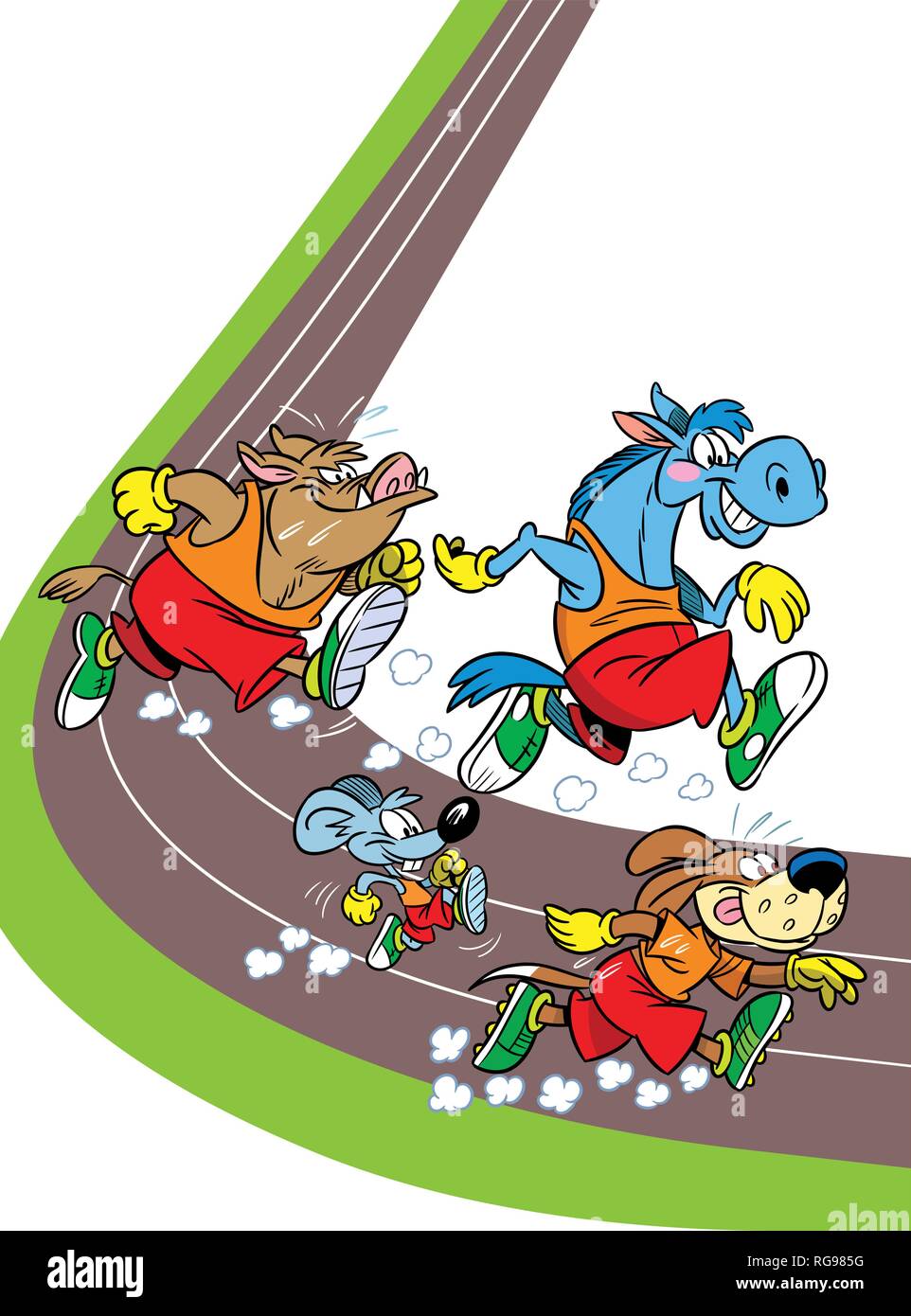 The Illustration Shows Some Species Of Animals Who Compete Who Faster 