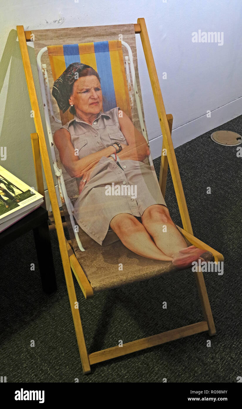 Deck Chair, Martin Parr, Return to Manchester exhibition, Mosley St Art Gallery, Jan 2019, Manchester, UK, M2 3JL Stock Photo