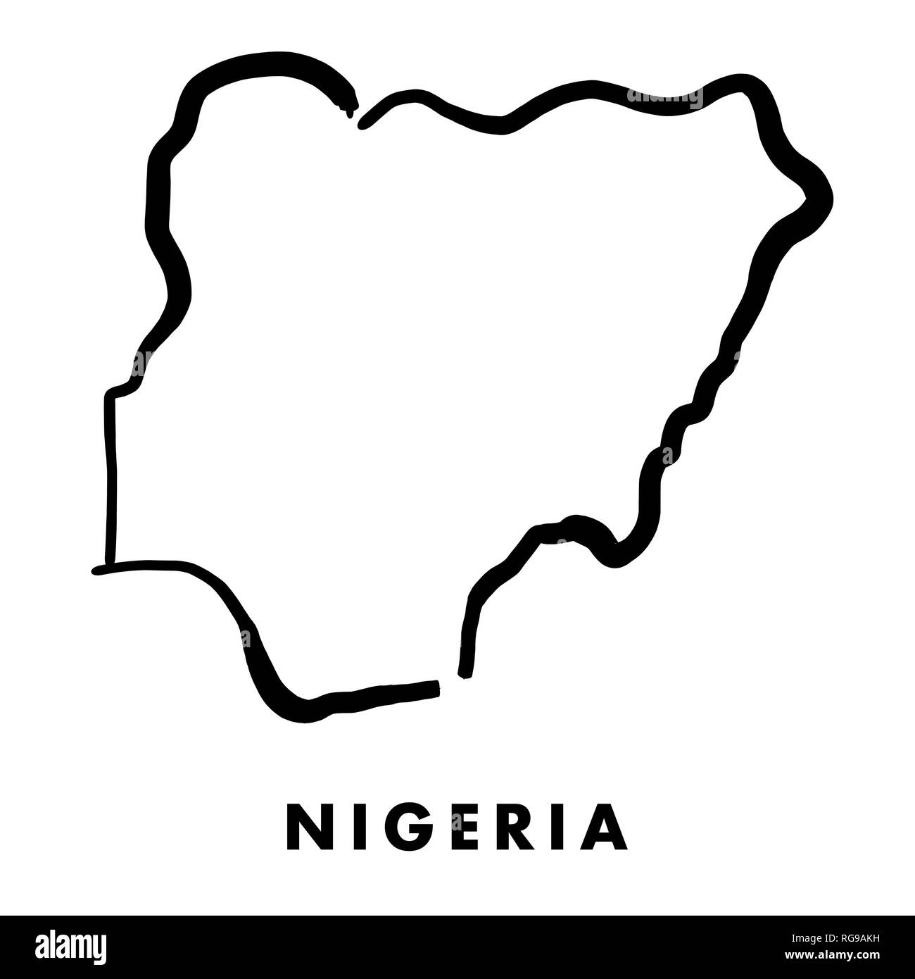 Map Of Nigeria Black And White Map Of Nigeria Black And White Stock Photos & Images - Alamy