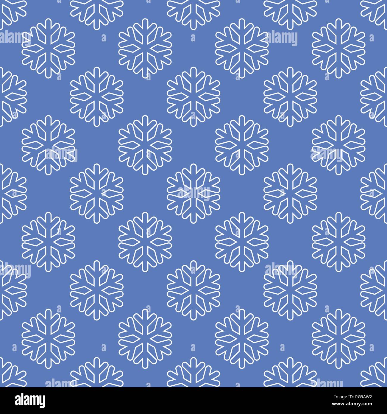 Seamless art pattern with snowflakes on blue Stock Vector Image & Art ...