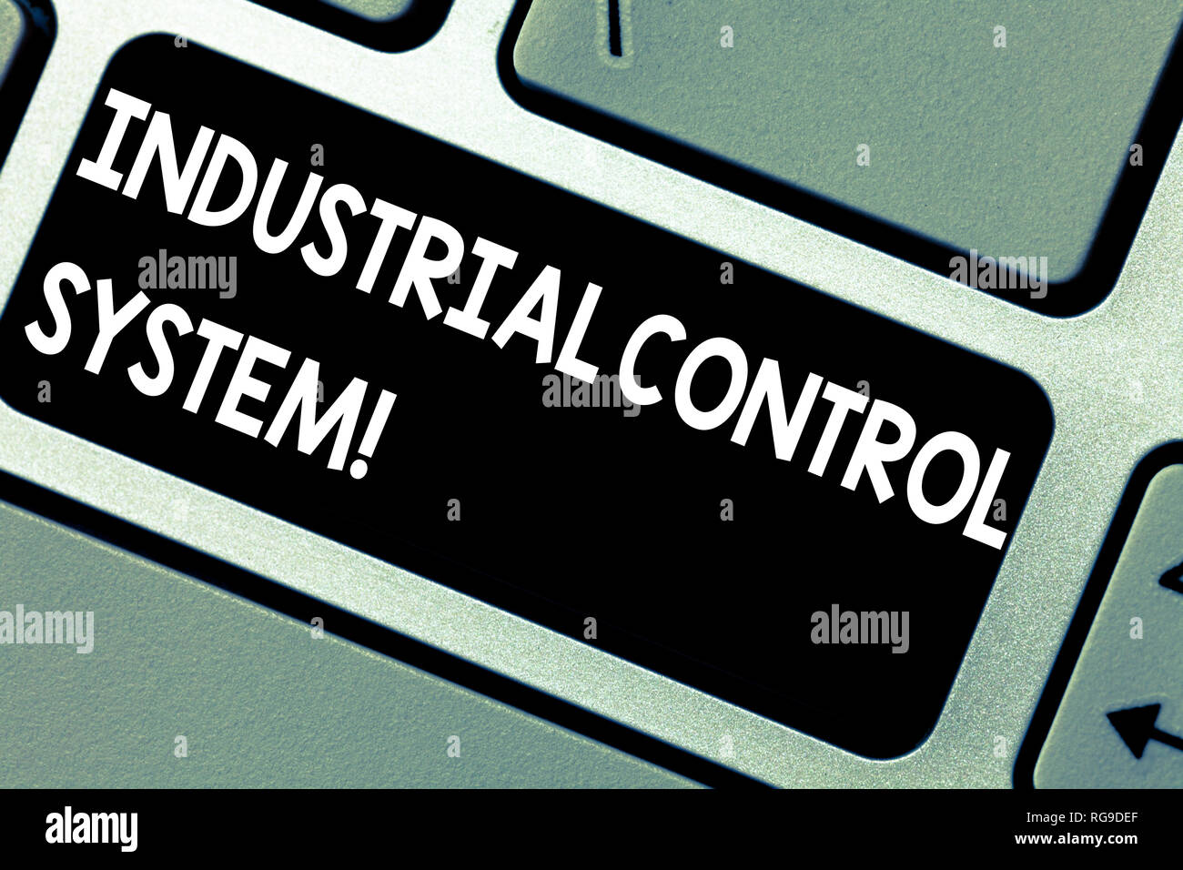 Handwriting text Industrial Control System. Concept meaning integration