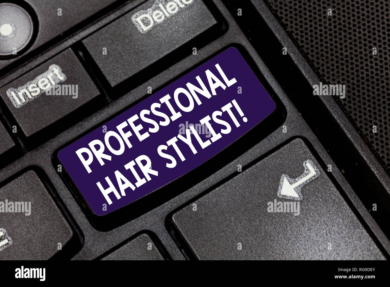 Writing Note Showing Professional Hair Stylist Business Photo