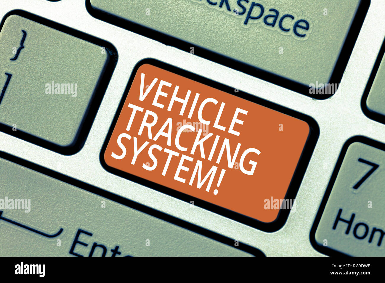 Handwriting text Vehicle Tracking System. Concept meaning monitoring