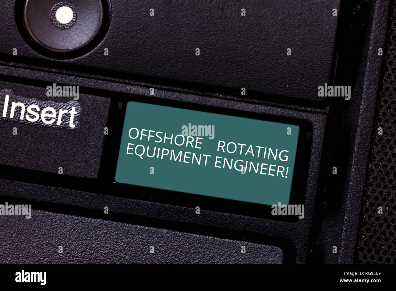 Conceptual hand writing showing Offshore Rotating Equipment Engineer