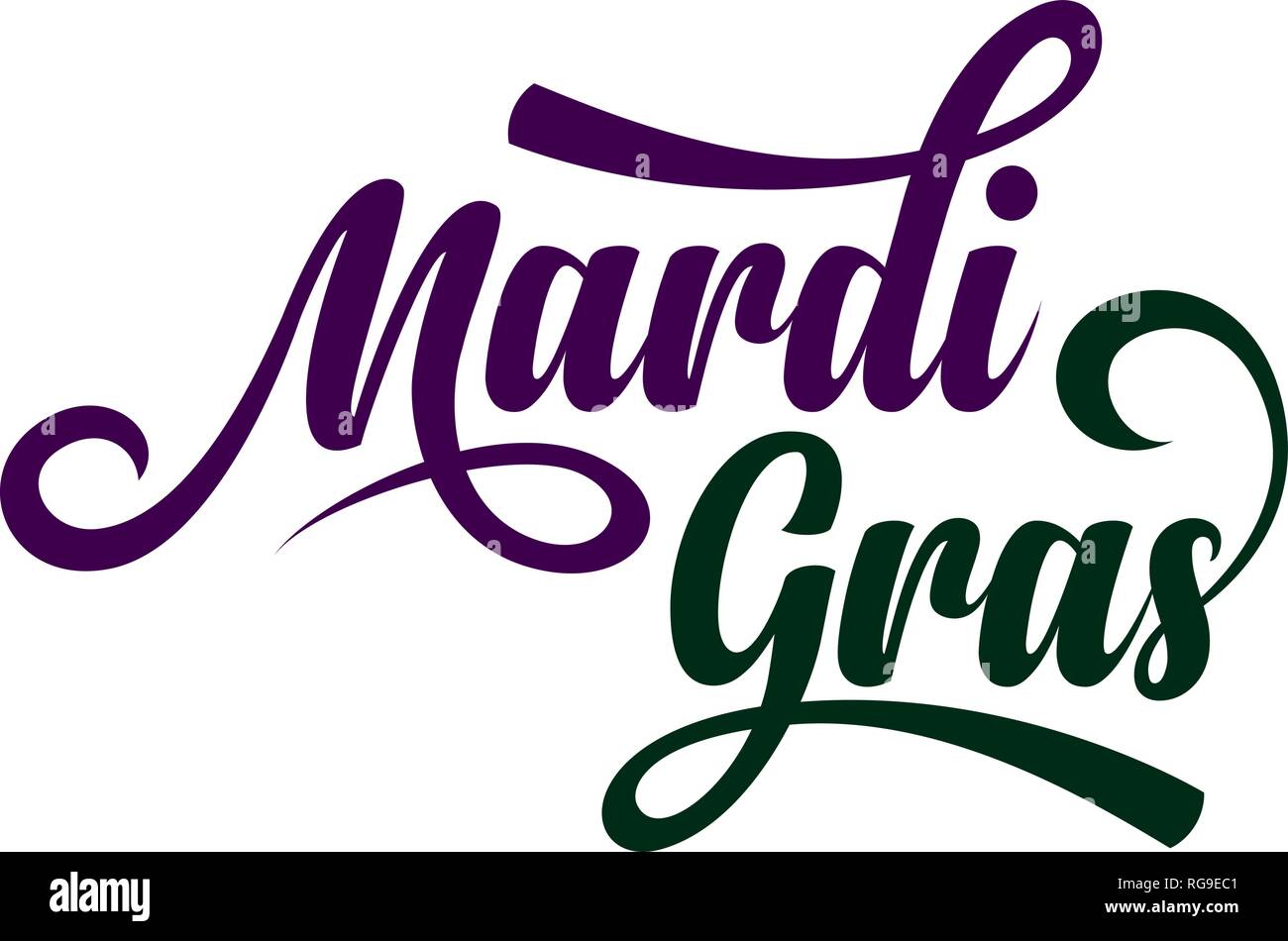 Mardi Gras text Stock Vector
