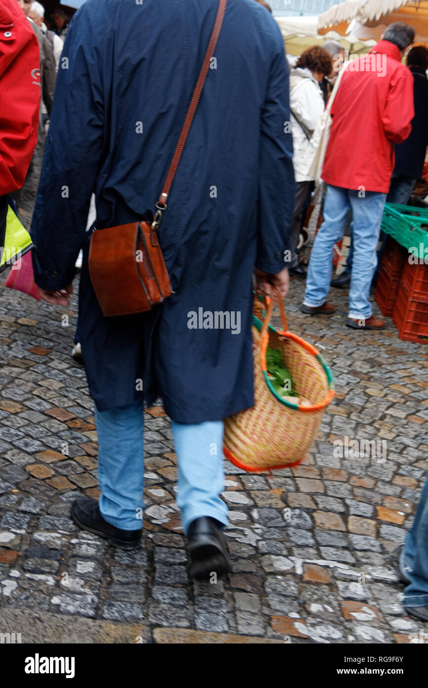 Market day in Vannes Stock Photo