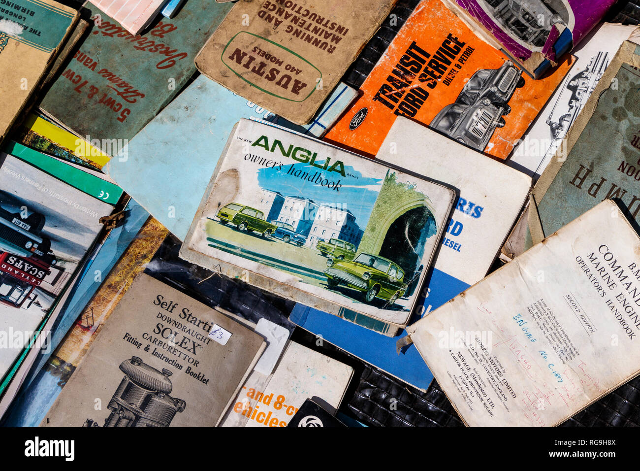 Collection of motor vehicle related used and historic instruction