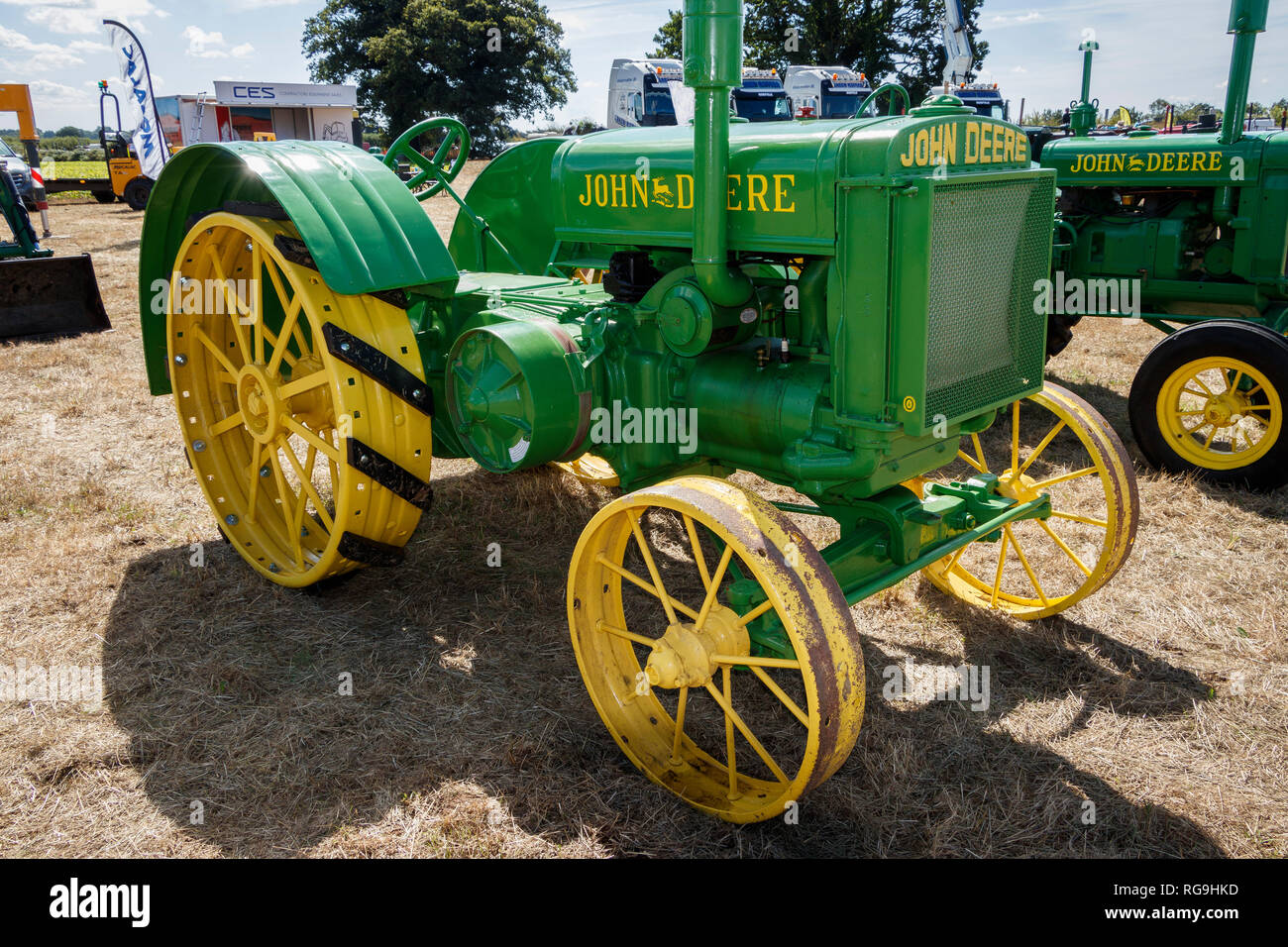 1930 John Deere D Series tractor on display at the 2018 Starting Handle  Club Summer Show, Norfolk, UK Stock Photo - Alamy