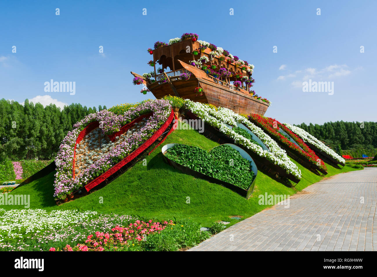 DUBAI, UNITED ARAB EMIRATES - DECEMBER 8, 2016: Dubai Miracle Garden is