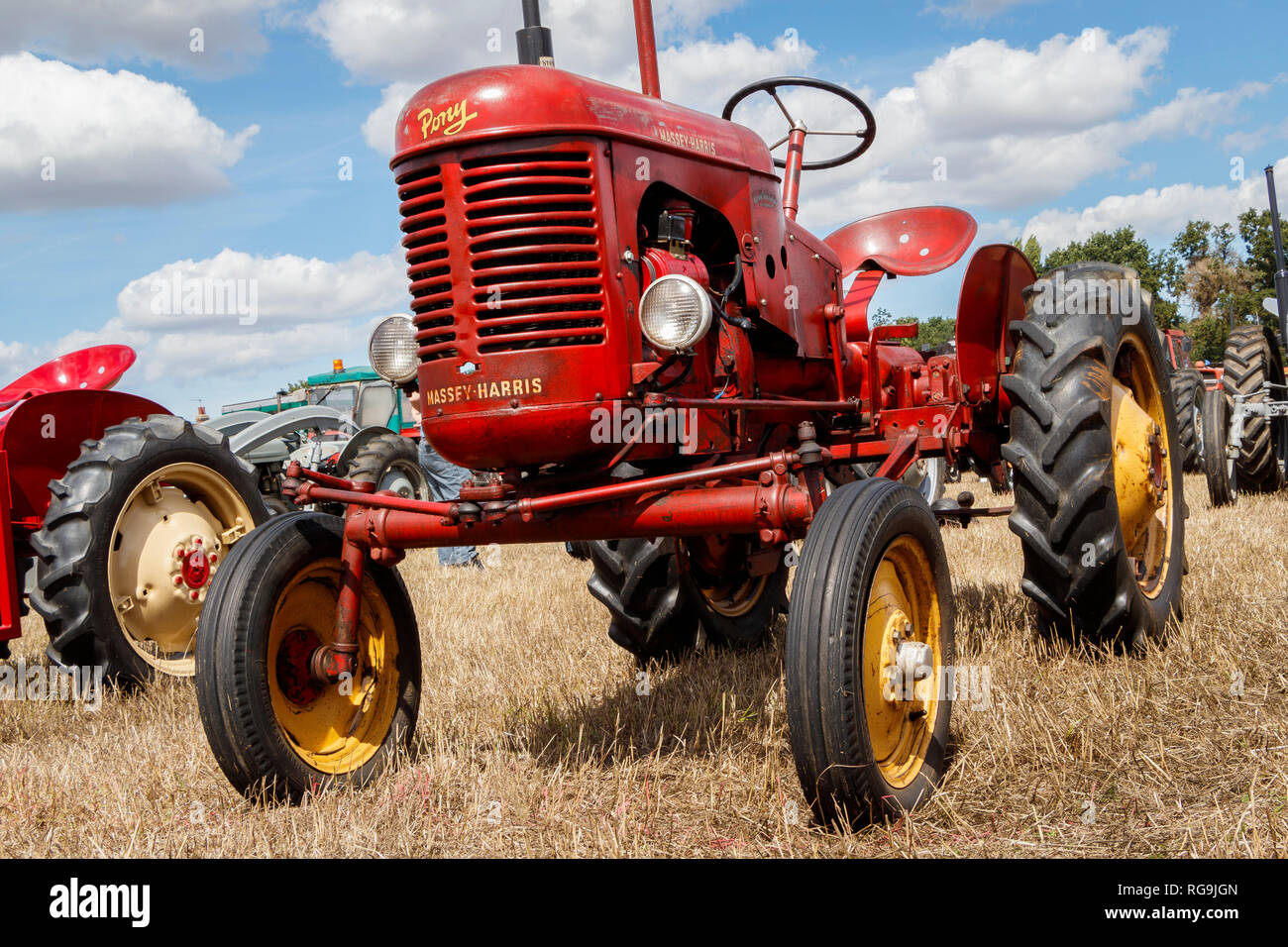 1952 Massey Harris Pony tractor on display at the 2018 Starting Handle Club Summer Show, Norfolk, UK. Stock Photo