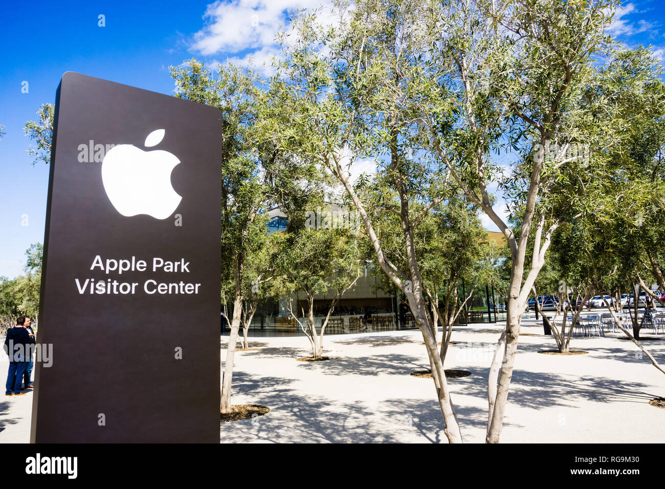March 8, 2018 Cupertino / CA / USA - Apple Park Visitor Center newly opened across the new Company's offices in Silicon Valley, south San Francisco ba Stock Photo