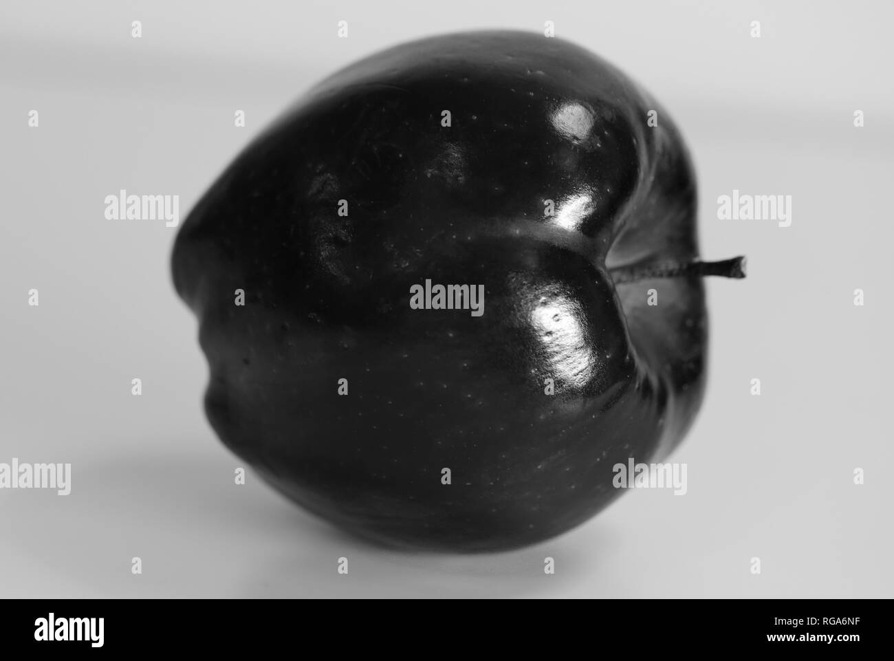 Macro photo of a Red Delicious apple. Beautiful closeup shows the