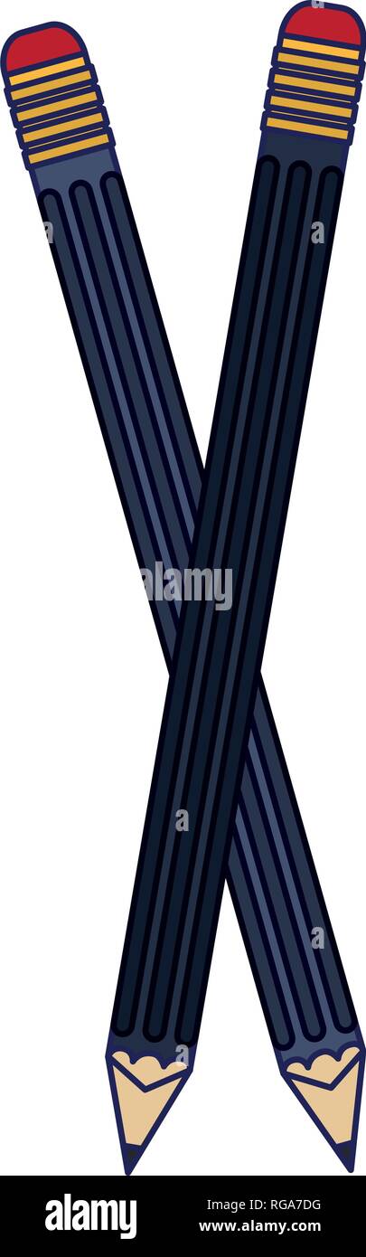 pencils crossed symbol Stock Vector Image & Art - Alamy