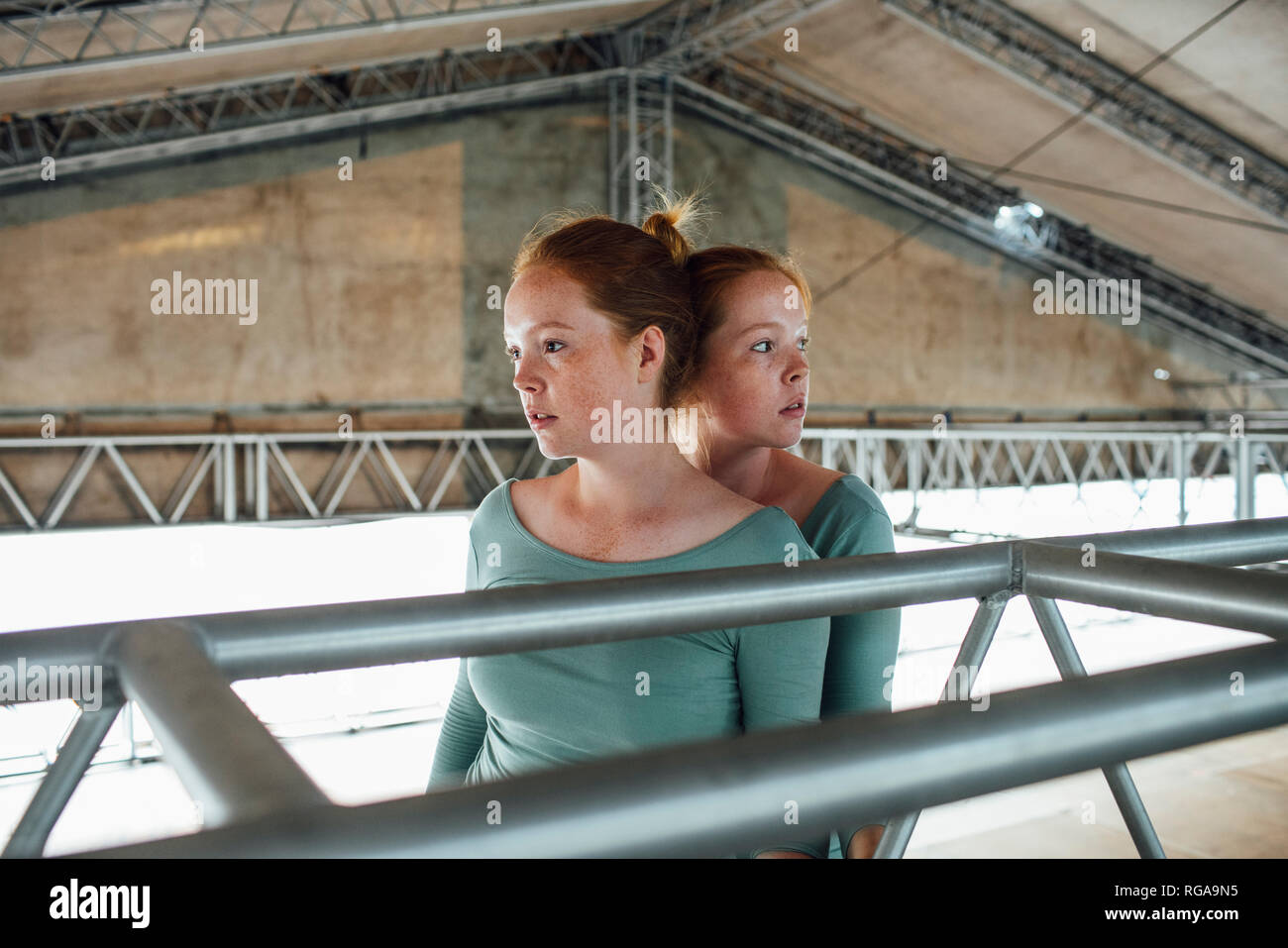Redheaded twins Stock Photo