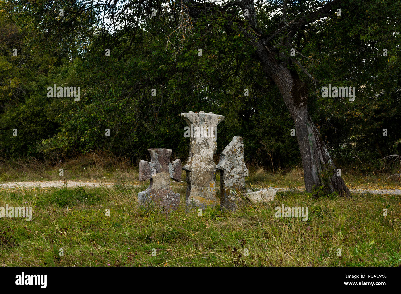Koprivsticki krst ( Koprivsticki cross ), it is a holy sanctuary, and testimonial place, raised against paranormal activities, vampires, witches, etc. Stock Photo