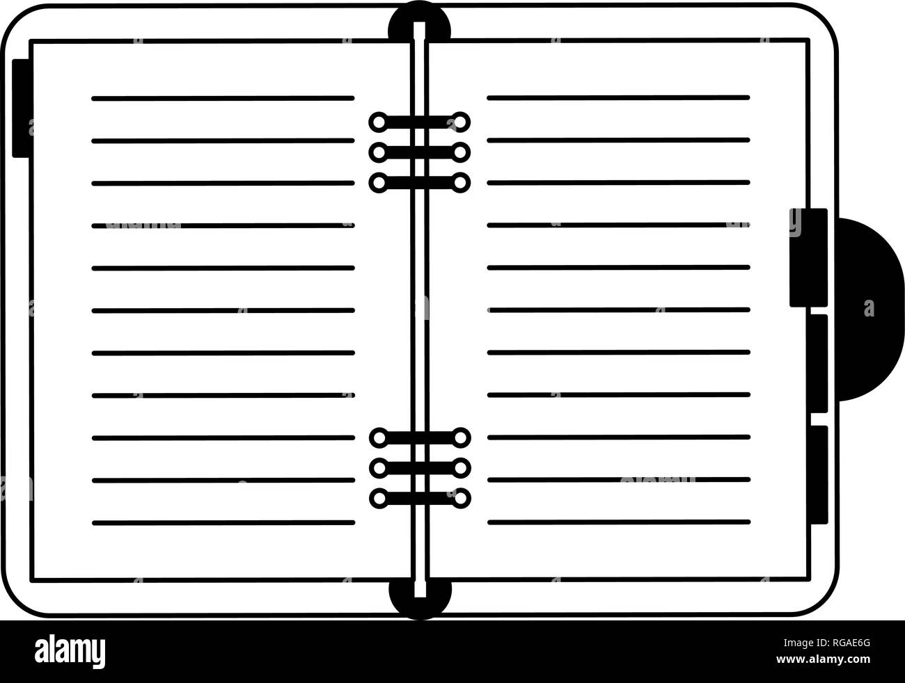 Address Book Open address book open symbol in black and white Stock Vector Image & Art ...