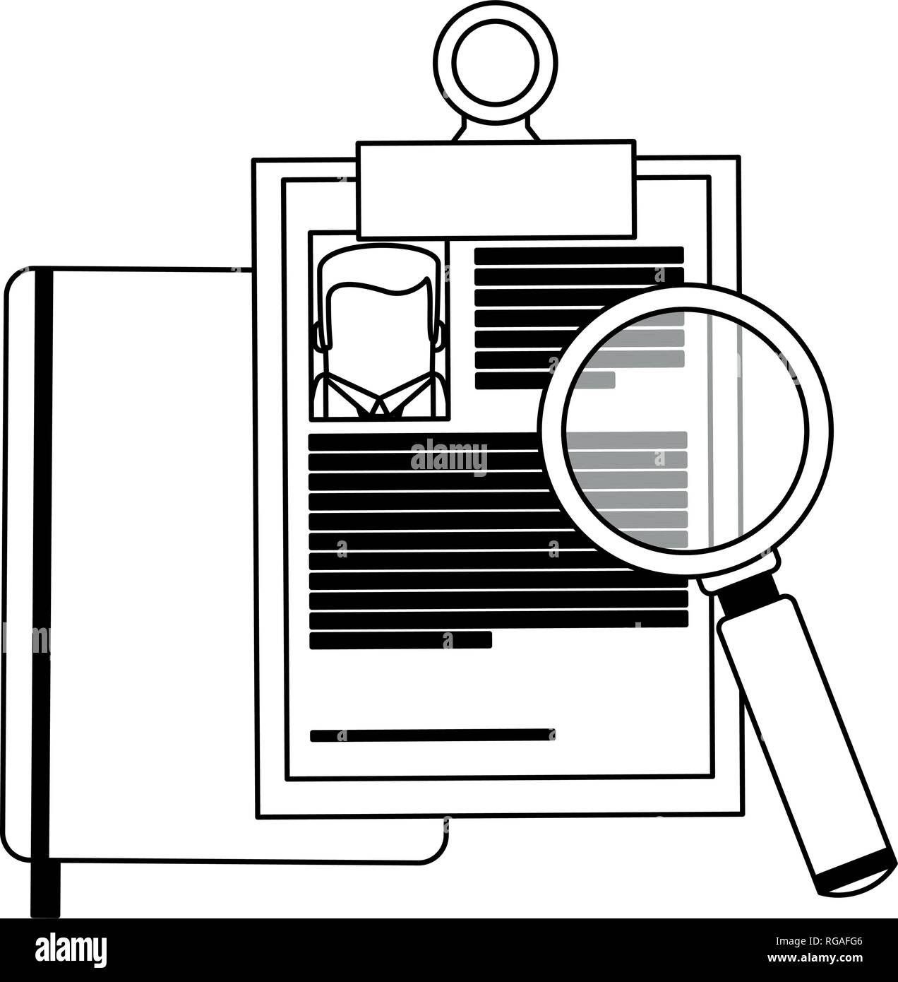 businessman cv concept in black and white Stock Vector Image & Art - Alamy