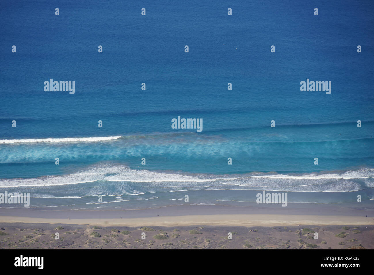 Playa de Famara, Lanzarote, Kanarische Inseln, Spanien Stock Photo