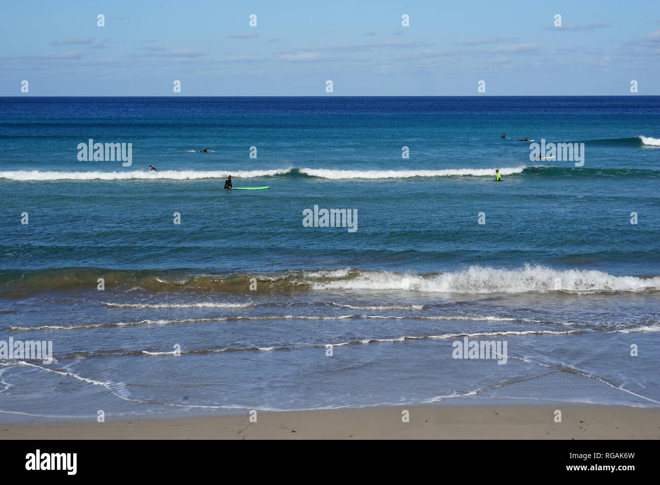 Playa de Famara, Lanzarote, Kanarische Inseln, Spanien Stock Photo