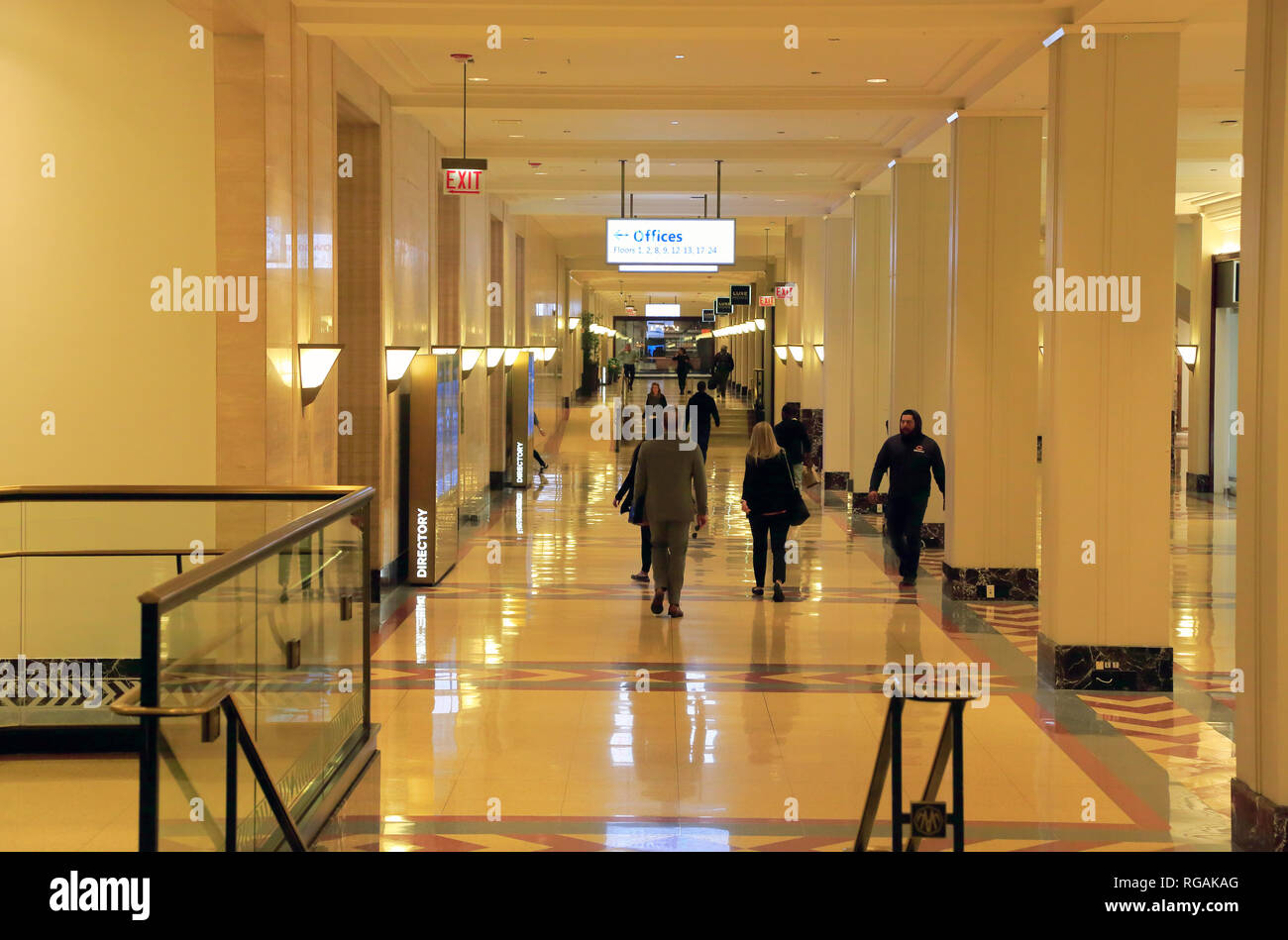 Interior view of Merchandise Mart. Chicago.Illinois.USA Stock Photo Alamy