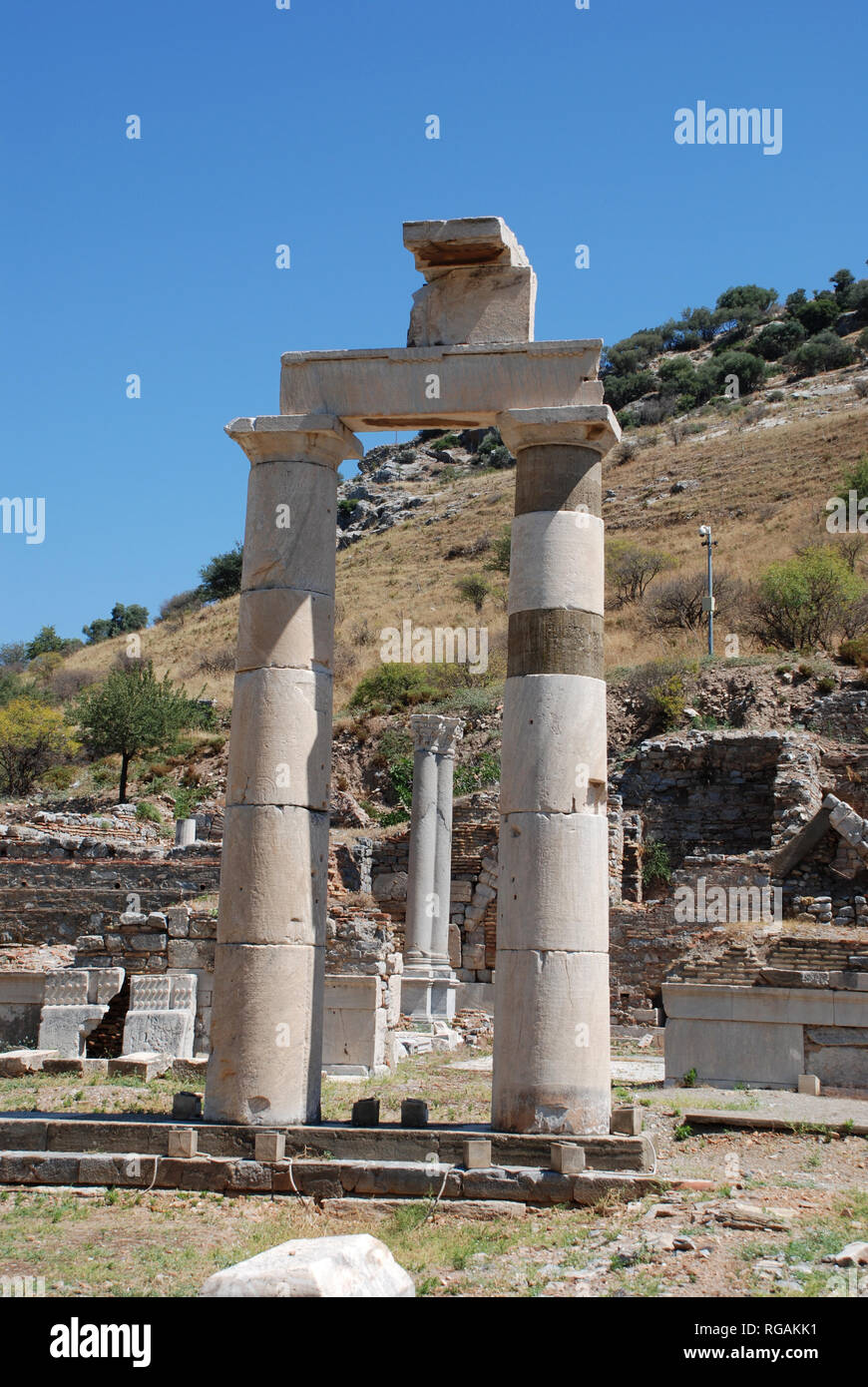 Ruins of Prytaneion,  Ephesus, Turkey Stock Photo