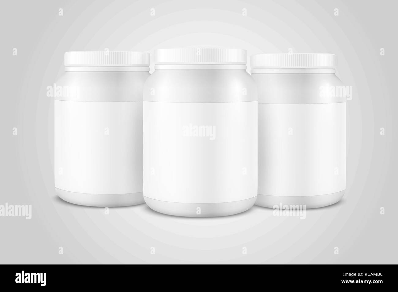 Black supplement jar protein sport 3d container Vector Image