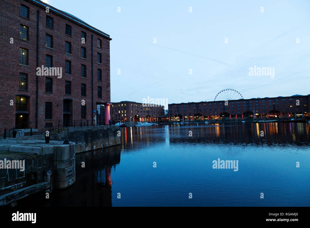 The Royal Albert Dock in Liverpool, England. Stock Photo