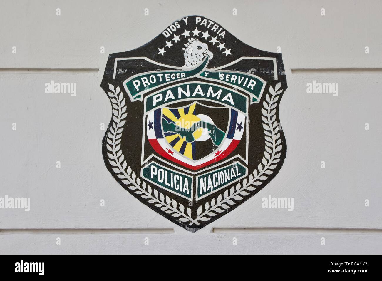 Panama Policia Nacional badge or shield Stock Photo