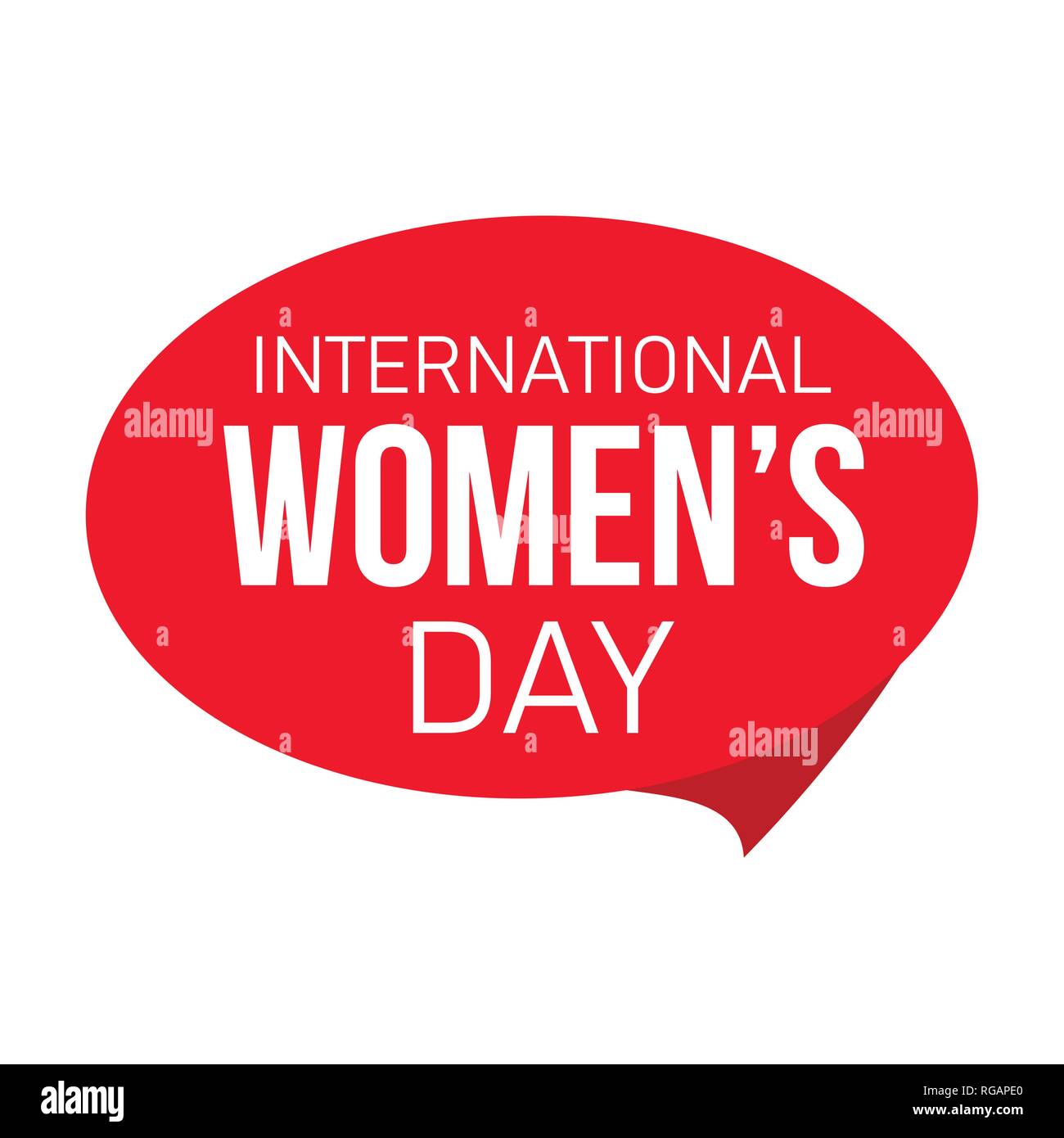 international womens day label Stock Vector