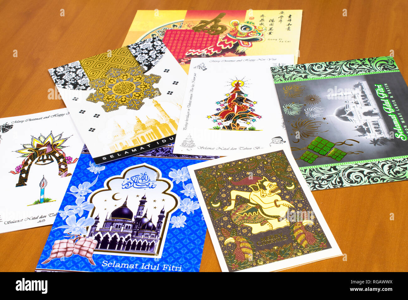7.1, Greeting Card, IndonesianBook Stock Photo
