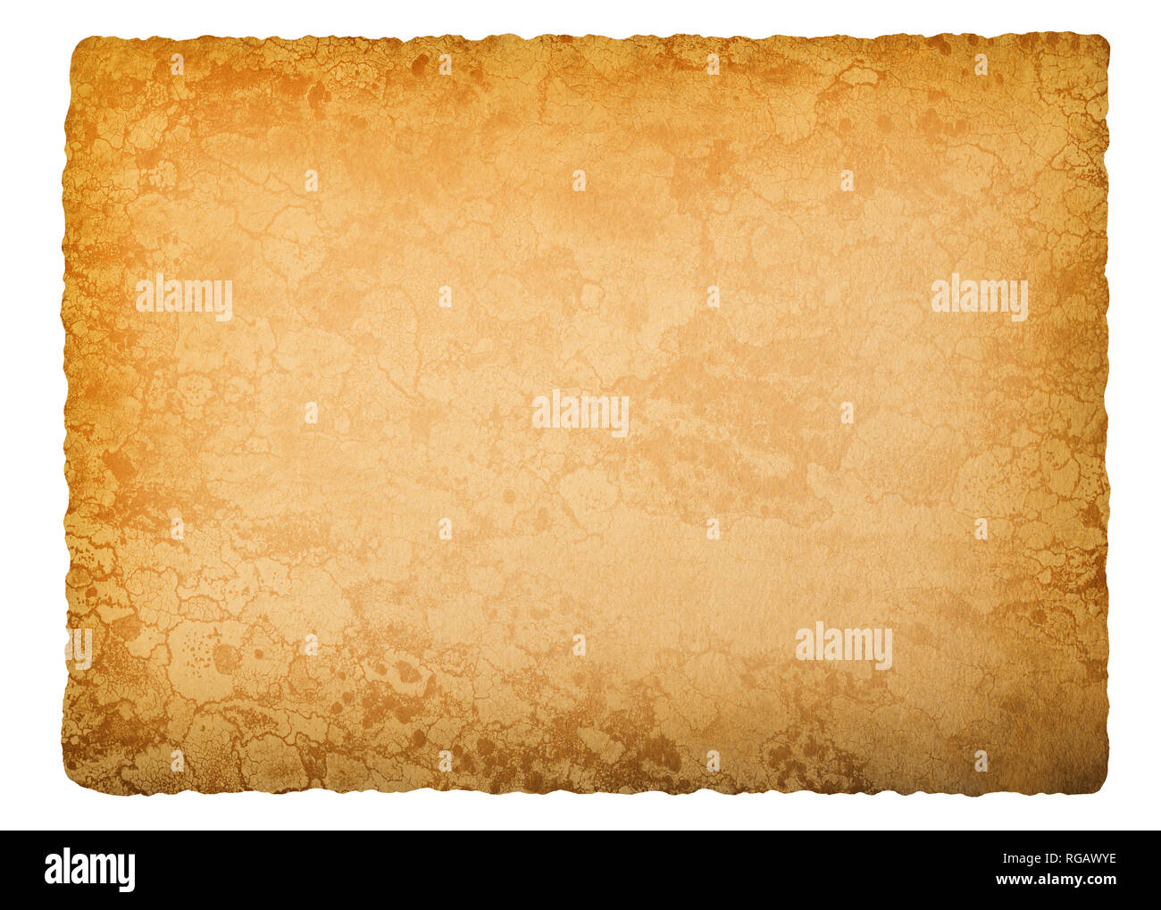 old paper isolated on white background Stock Photo