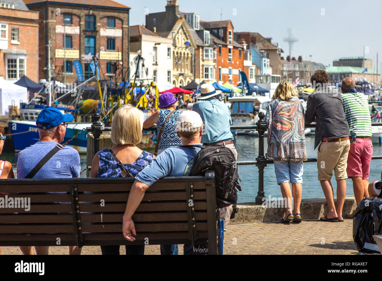Dorset food festival 2018 in Weymouth Harbour Stock Photo