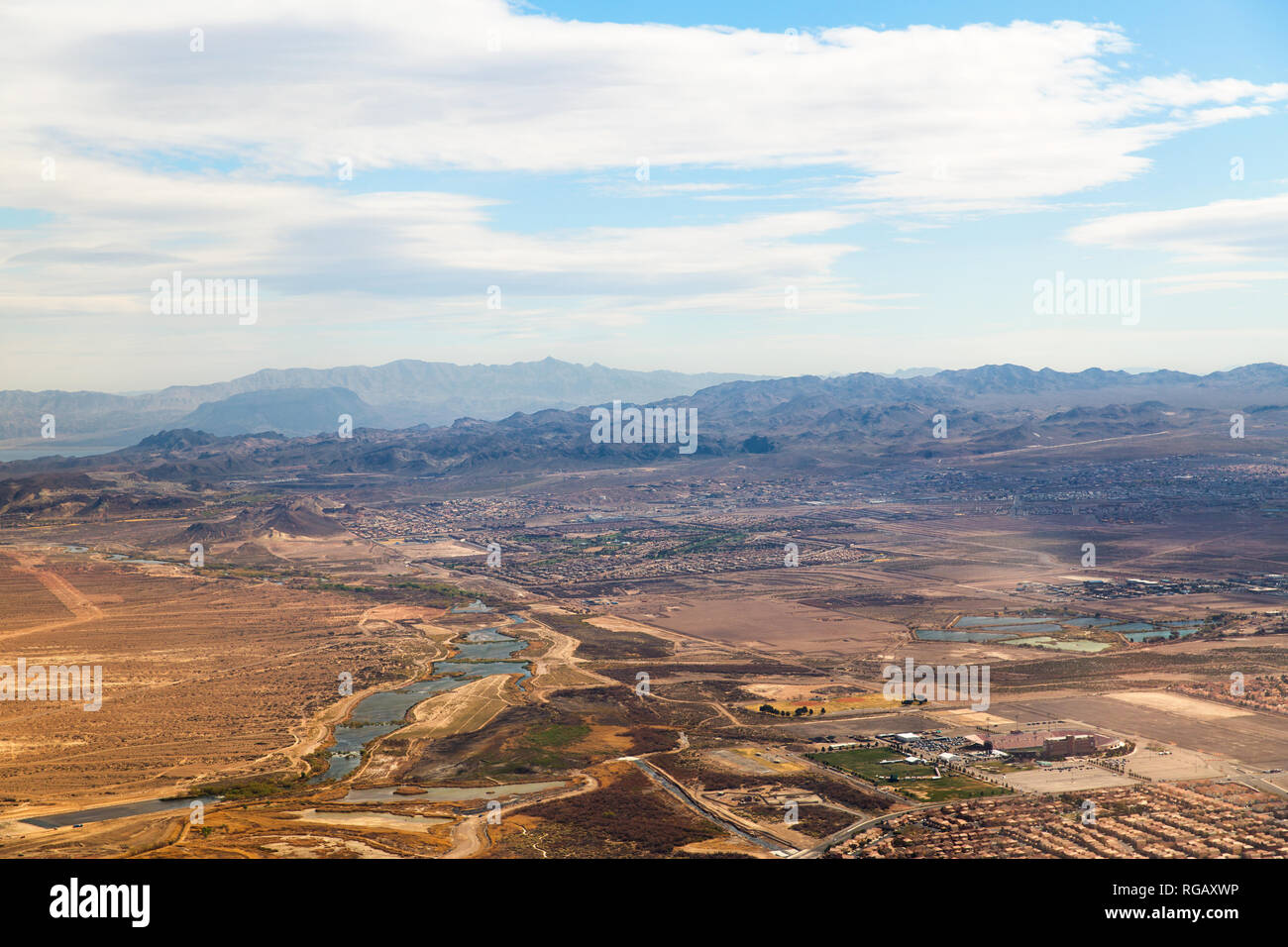 panorama of las vegas city in nevada Stock Photo