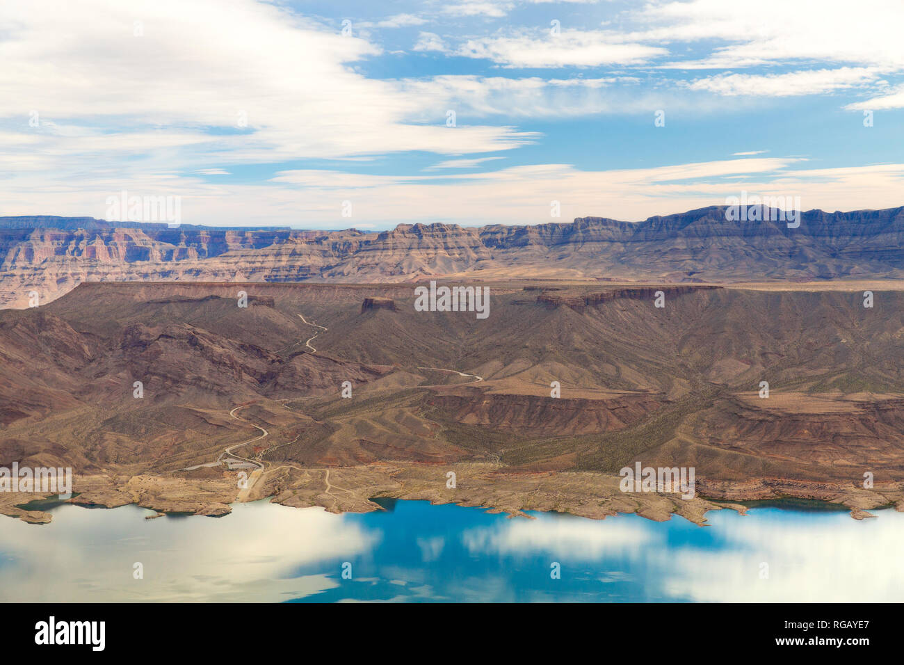 aerial view of grand canyon and lake mead Stock Photo Alamy
