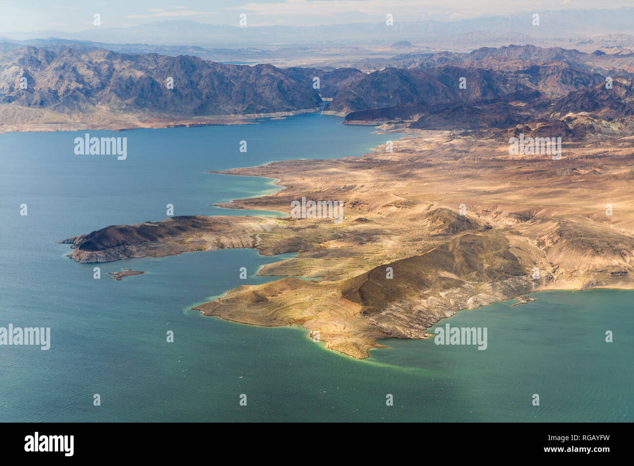 aerial view of grand canyon and lake mead Stock Photo Alamy
