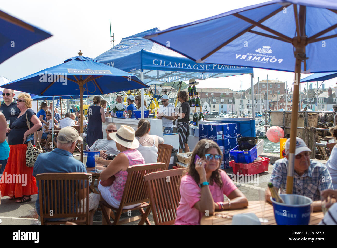 Dorset food festival 2018 in Weymouth Harbour Stock Photo