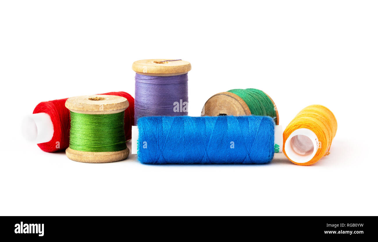 Spools of colorful threads Stock Photo by ©NatashaBreen 20036127