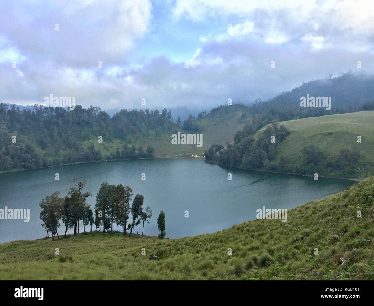 Semeru Ranu Beautiful Ranu Kumbolo in Semeru Tengger National Park,Indonesia Stock ...