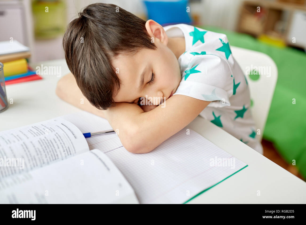 Student sleeping study table hi-res stock photography and images - Alamy