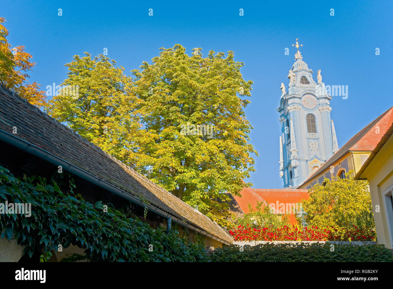 Durnstein clock tower hi-res stock photography and images - Alamy