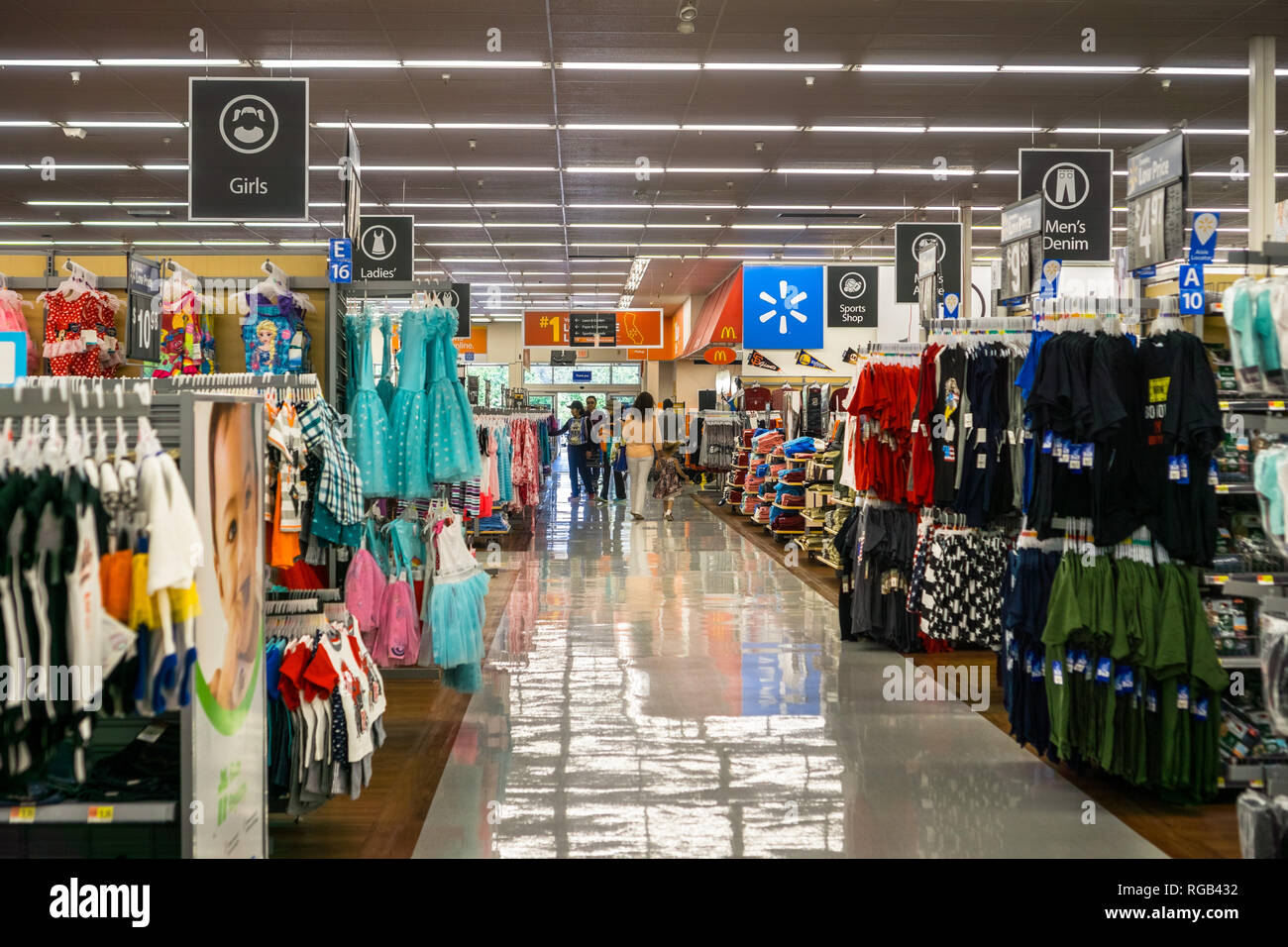 Walmart store interior hires stock photography and images Alamy