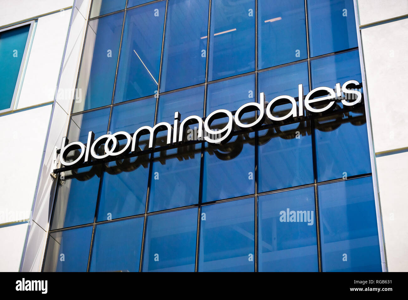 August 2, 2018 Palo Alto / CA / USA Close up of Bloomingdale's