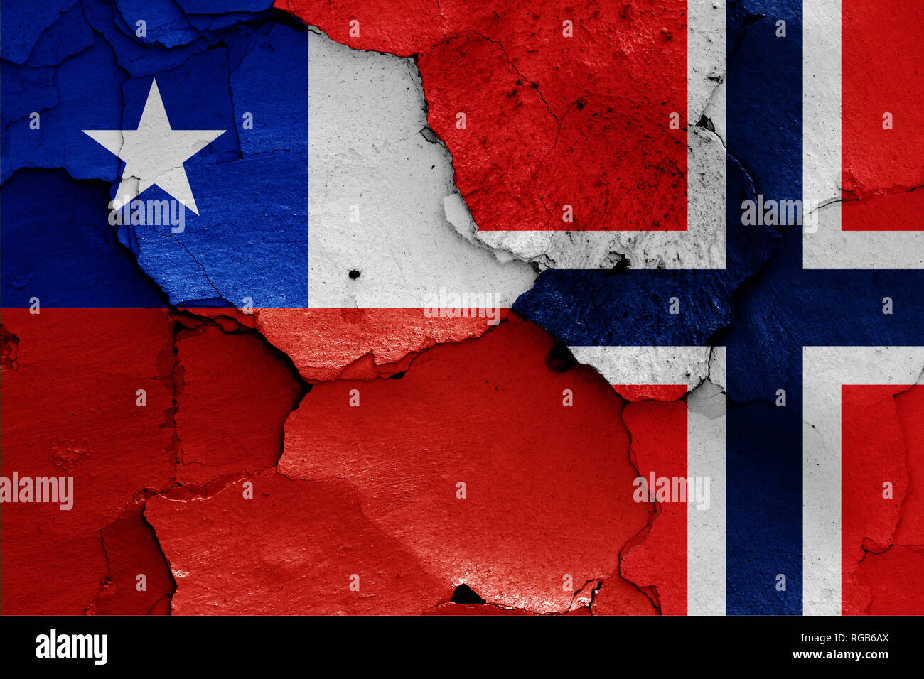 flags of Chile and Norway Stock Photo Alamy