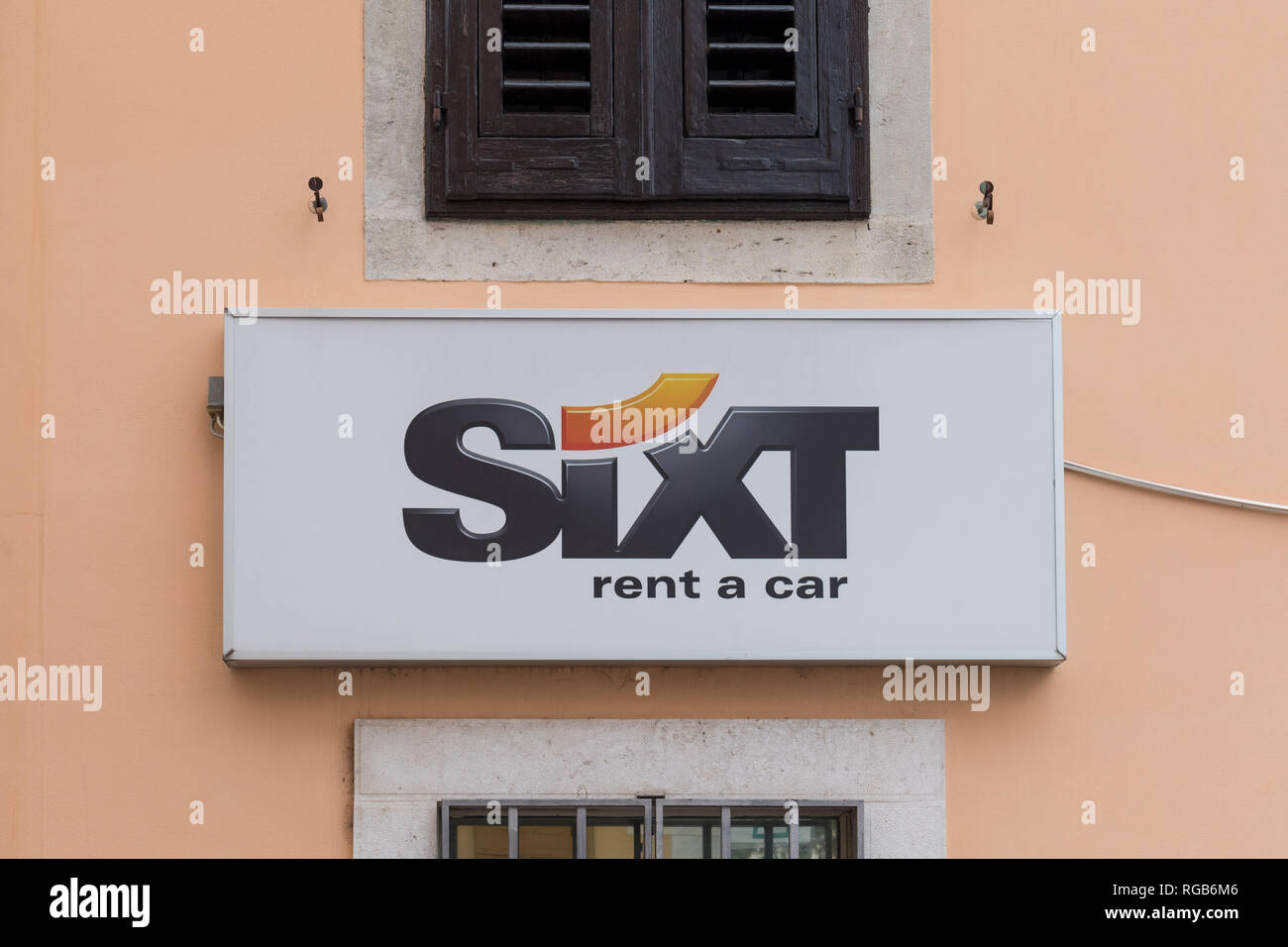 Sixt rent a car sign logo Stock Photo