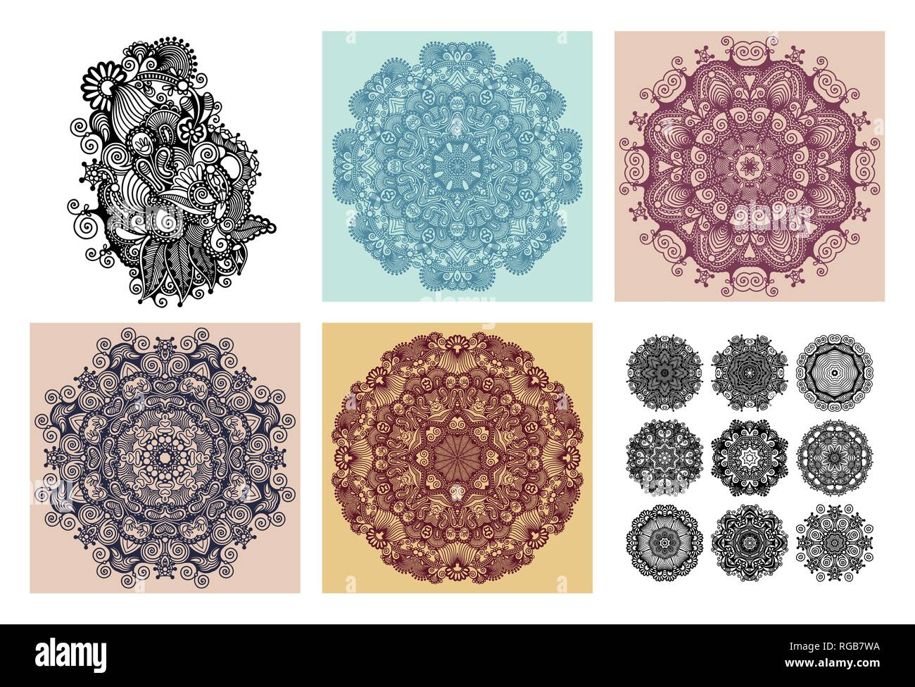 Doily Pattern Vector Doily white background Stock Vector Images - Alamy