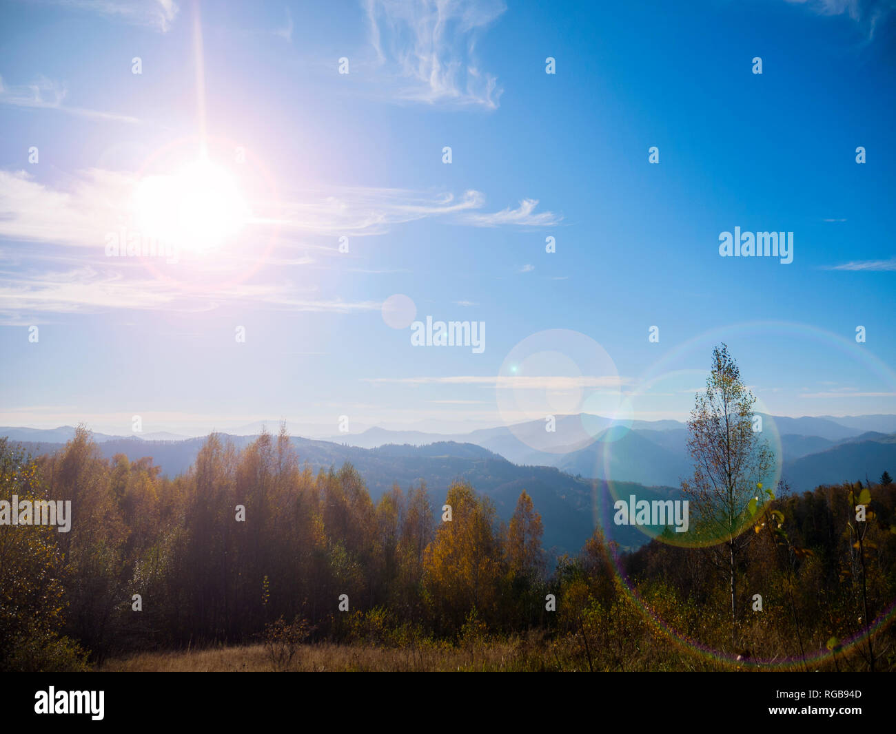 the mountain autumn landscape with colorful forest Stock Photo - Alamy