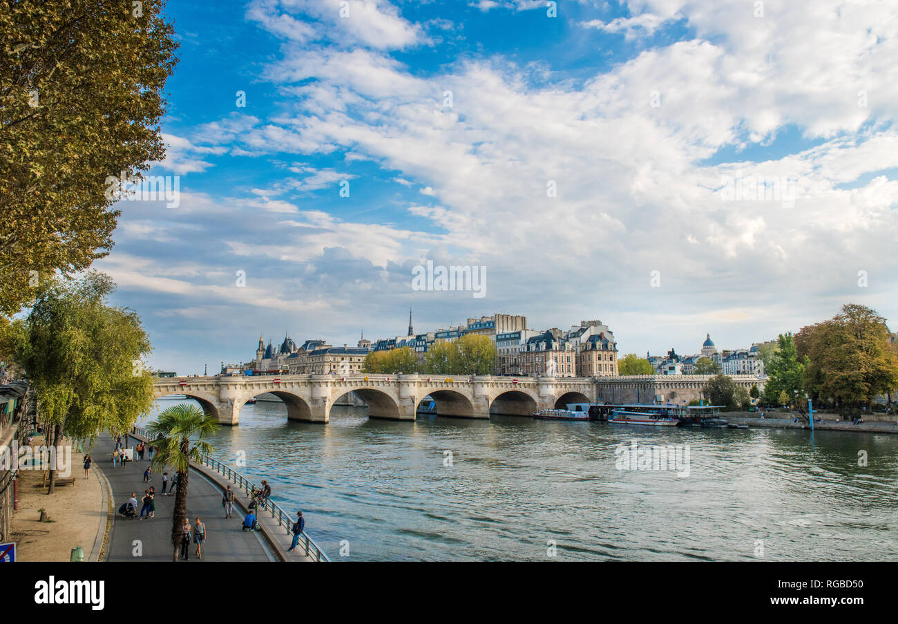 the Seine river, Paris, France Travel Europe Stock Photo Alamy