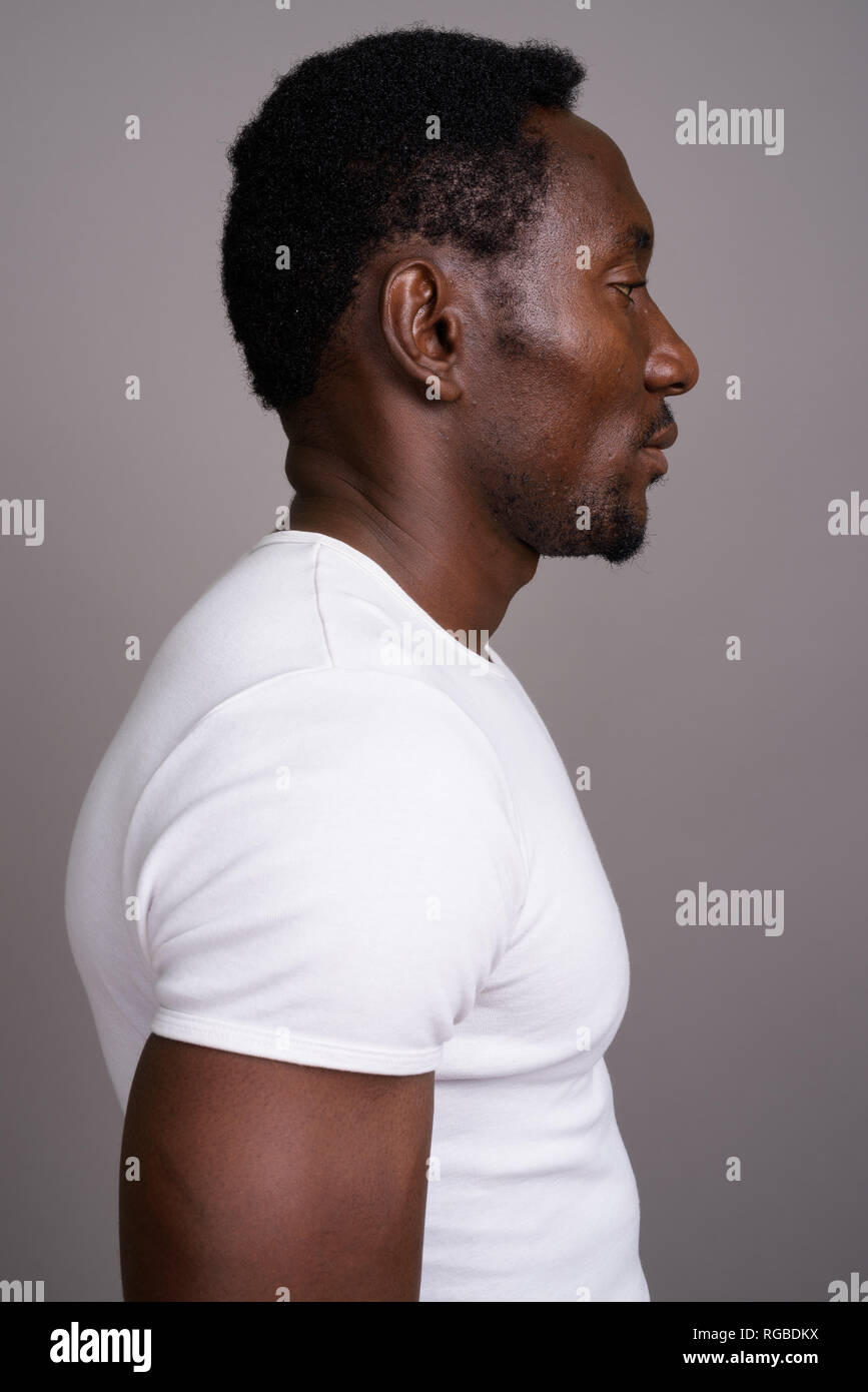 African american male hair back view hi-res stock photography and ...