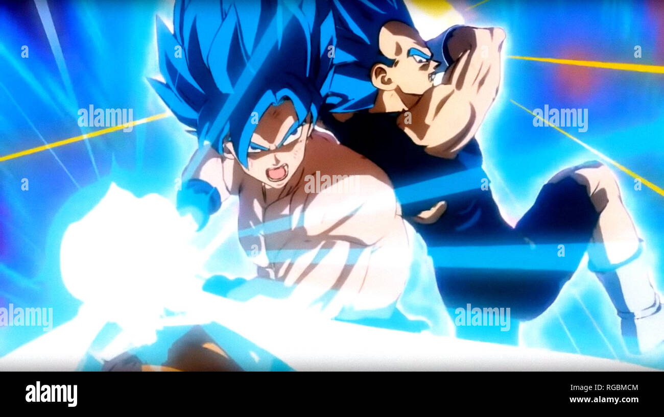 DRAGON BALL SUPER: BROLY, (aka DORAGON BORU CHO: BURORI), from left: Goku ( voice: Sean Schemmel), Vegeta (voice: Christopher Sabat), 2018. ©  FUNimation/ courtesy Everett Collection Stock Photo - Alamy, image size:1300x817
