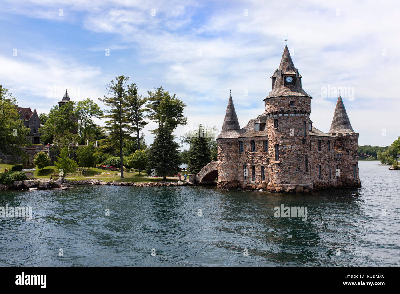 The Thousand Islands Region, Ontario, Canada, June 17, 2018: The Power House of The Boldt Castle located on Heart Island Stock Photo